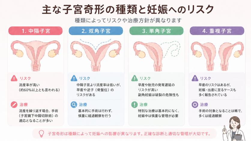 子宮奇形と不妊・流産の関係
