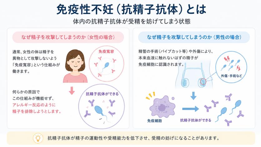 免疫性不妊の主な原因